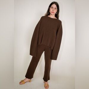 Baserange Chocolate Brown Women's Crew Neck Sweater